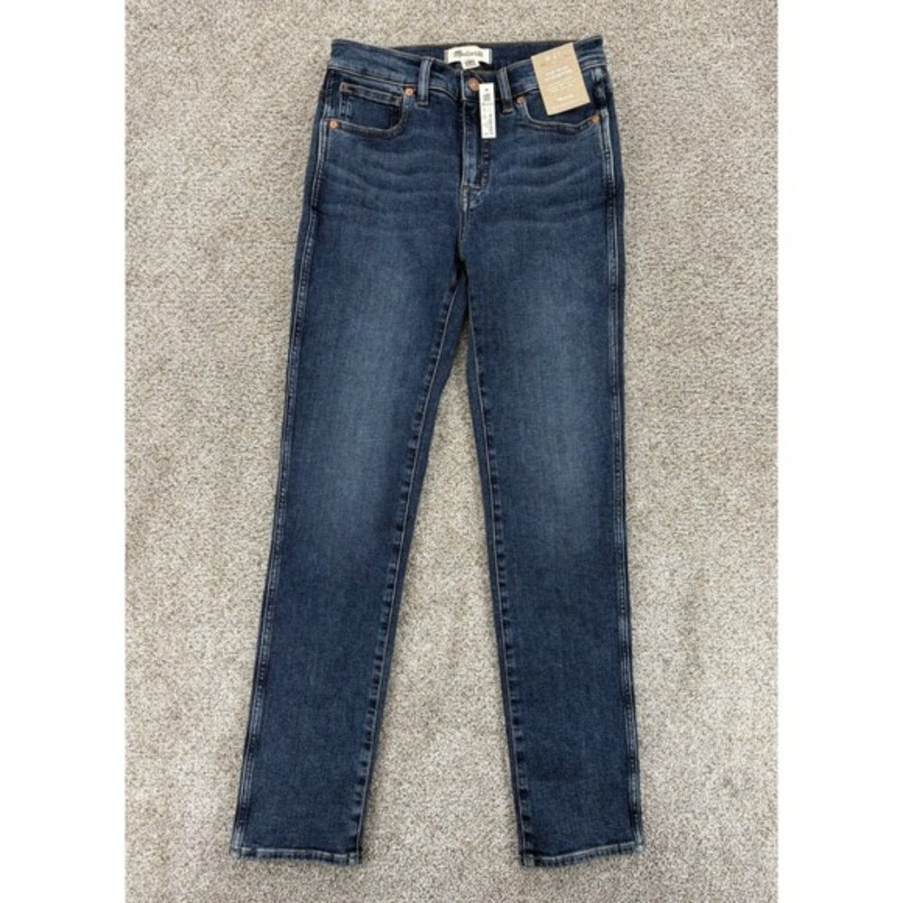 Madewell Jeans Women's Size 27 Blue Mid Rise Stovepipe Fitted Magic Pocket NWT